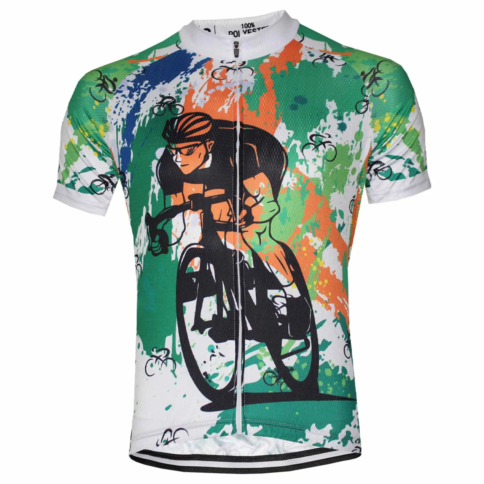 

2021 Men's Graffiti Cycling Jersey Short Sleeve Biker T-Shirt Sportswear
