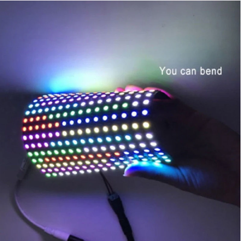 Матрица 16x16 8x8 8x32 DIY GyverLamp WS2812B Светодиодная цифровая гибкая индивидуально адресуемая панель Пиксельный светильник Плата дисплея DC5V (art.: 3920ce30992ca) - 3920ce30992ca