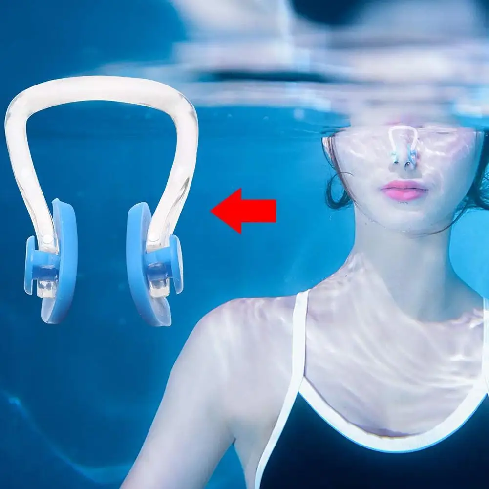 

Reusable Soft Silicone Swimming Nose Clip Comfortable Diving Surfing Swim Nose Clips Random Color