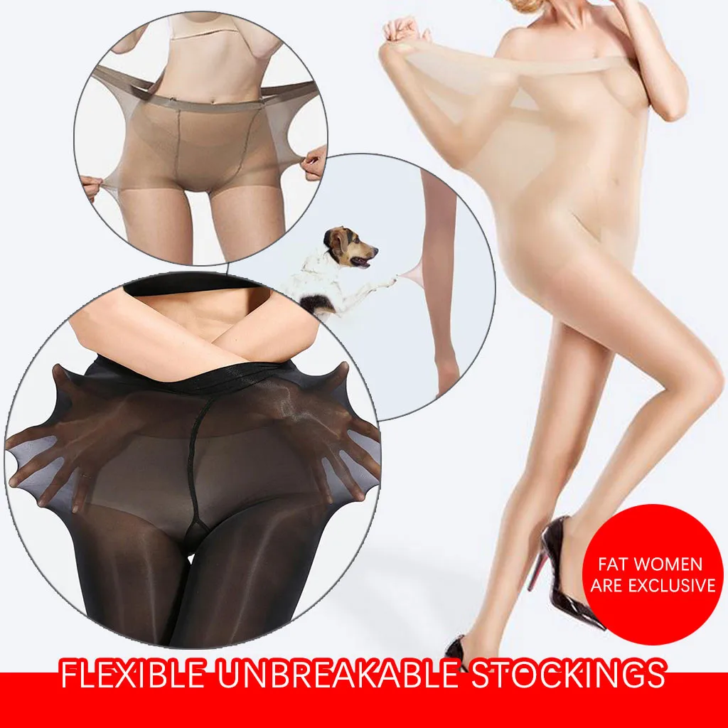 

Women Regular Pantyhose Flexible Unbreakable Stockings Elastic Transparent Plus Long Nylon silky Pantyhose A30