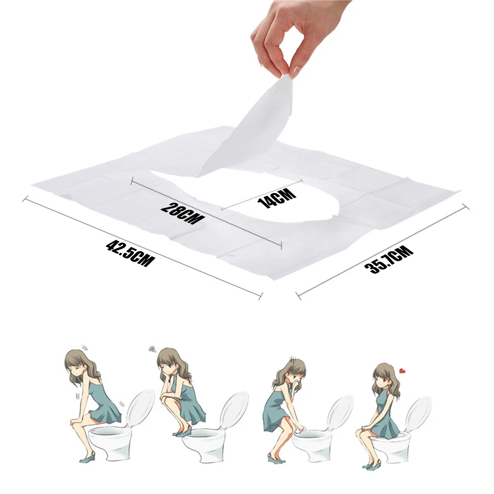 10 шт./упак. одноразовое покрытие на сиденье унитаза коврик анти-бактериальное