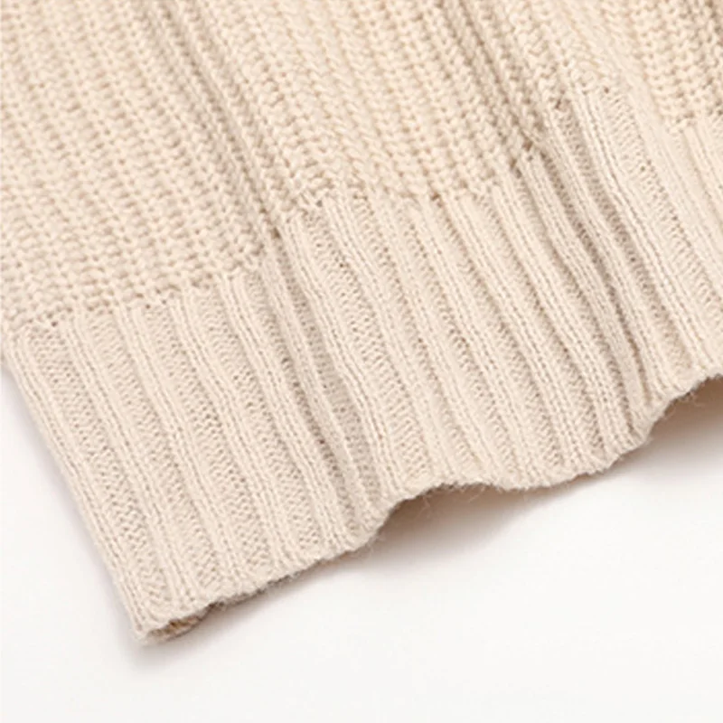 

Chiskmio Women V-neck Sweater Patchwork Knitwear Loose Long-Sleeved Knitted Pullover Ladies Casual Knitting Tops Harajuku