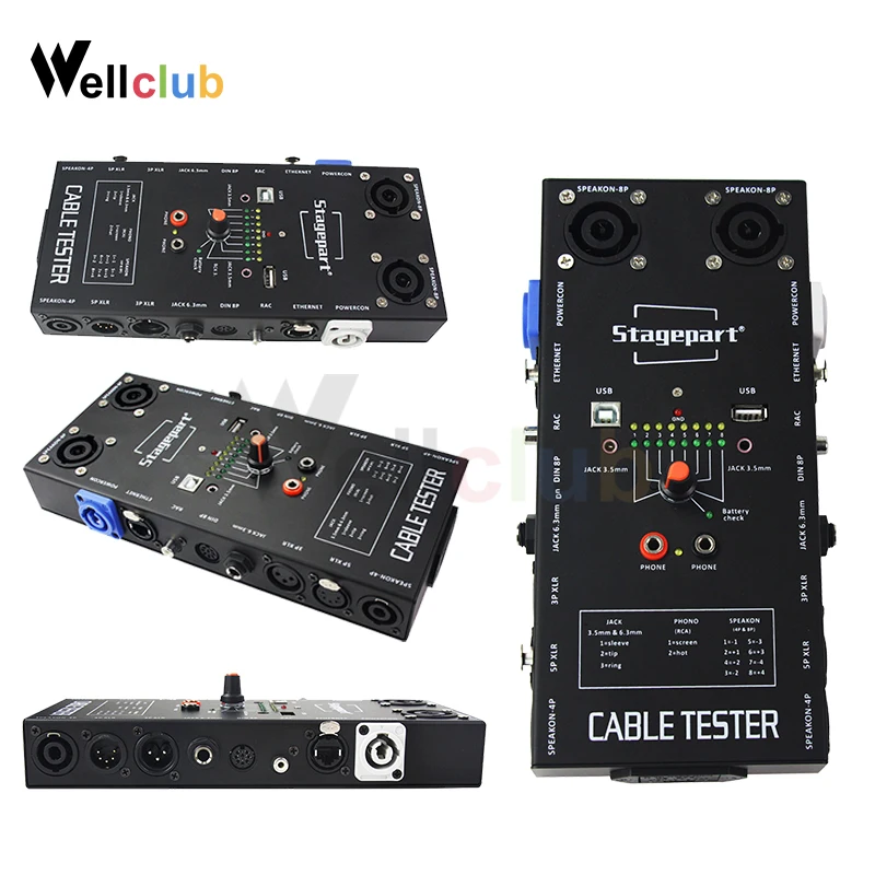 1 шт. Кабельный тестер проводной трекер отслеживающий Сеть RJ45 3 и 5 контактов XLR 8 Din
