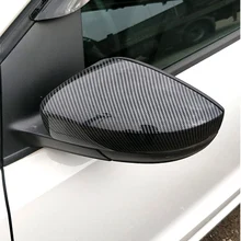 2PCS for VW Polo 6R 6C Side Door Wing Mirror Cover Replace caps (Carbon fiber) fit Volkswagen 2010 2011 2012 2013 2014 2016 2017