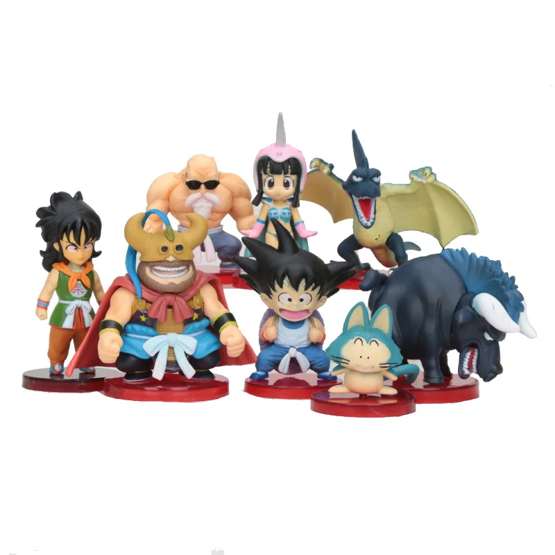 8 шт./компл. детские фигурки дракона Chichi Ox King Kame Sennin Pual из ПВХ игрушки|Игровые и