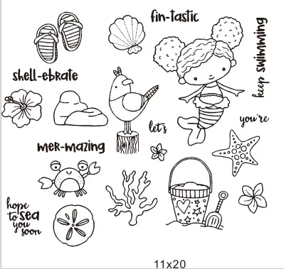 Прозрачный штамп для девушек самостоятельного изготовления фотокарт C594 | Дом и