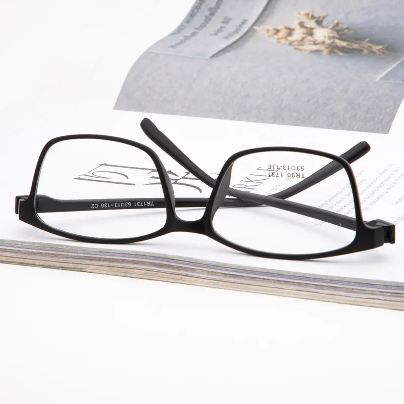 

1731 Screwless Glasses Plastic Frame Eyewear Full Rim Rectangle Spectacles with Spring Hinges Unisex Hot Selling