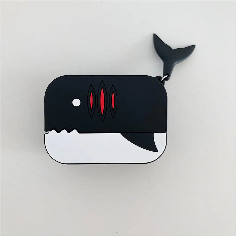3D милый мультяшный КИТ клоун рыбка чехол для наушников гарнитура крышка для Airpods Pro зарядный чехол Коробка для наушников сумка для Airpods 3 чехол s - Цвет: heijing