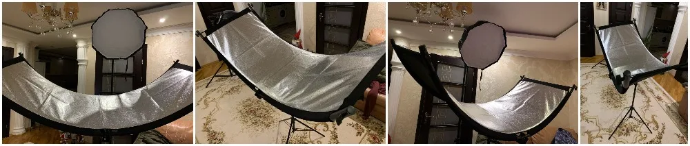 U-тип 150*66 см Отражатель/рассеиватель набор со штативом наглазник для фотографии видео студия съемка(серебро/золото/белый) CD50 T07 2Y