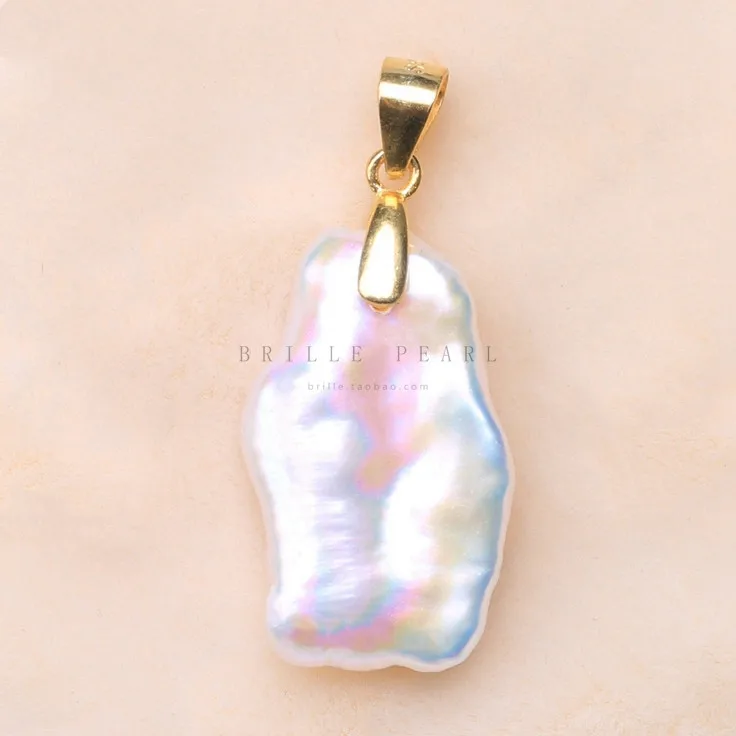 Подвеска-слайд из натурального жемчуга с пуговицами стерлингового серебра 925