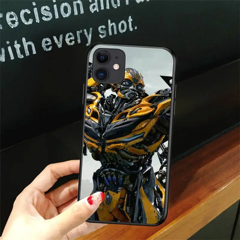 

Bumblebee Transformer Car Accessories Phone Case For Iphone 5 5S SE 6 6s 7 8 plus X Xr XS 11 12 Mini Pro Max Cover Fundas Coque