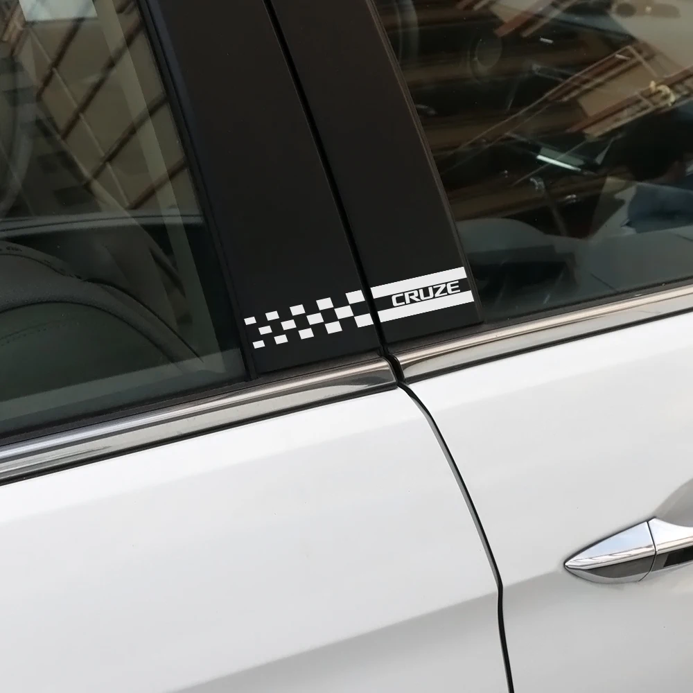 2 шт. автомобильные наклейки B Pillar для Chevrolet Lacetti Cruze Captiva Equinox Trax Impala Camaro Z71 Sonic Spark Sail