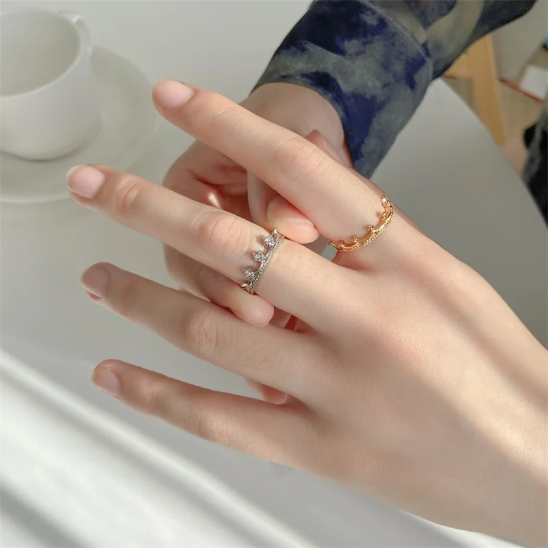 Оригинальное кольцо цвета белого золота Моя Принцесса Королева Корона