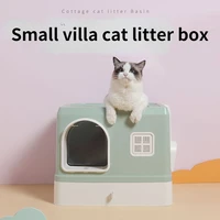 new drawer type cat litter box top entry villa semi closed cats toilet durable splash proof deodorant pet cleaning supplies d