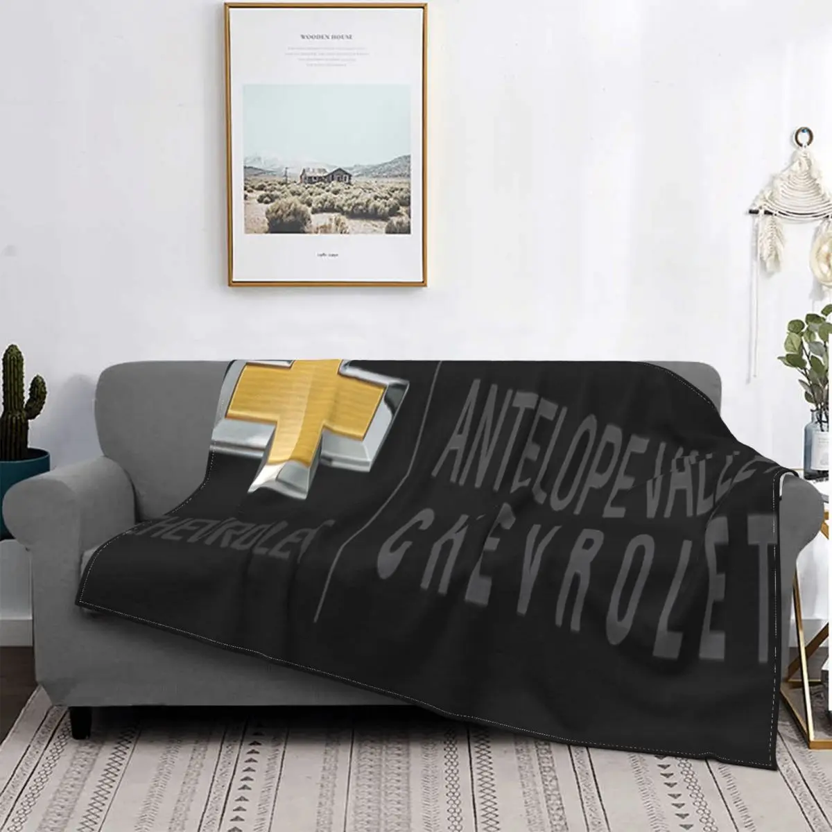 

Chevrolet-colcha a cuadros para cama, manta de пикник, toalla de playa de lujo, 798