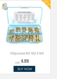 100 шт./компл. M2 M2.5 M3 болты с шестигранной головкой латунь расстояние винты с резьбой столб Pcb компьютер Pc материнская плата комплект стоек распорку