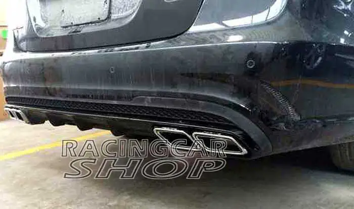 E63 черная серия диффузор/выхлопные трубы комбо для W212 e-класс E200 E220 E250 E300 E350 E500 E550 AMG Спорт бампер 2014UP M043F