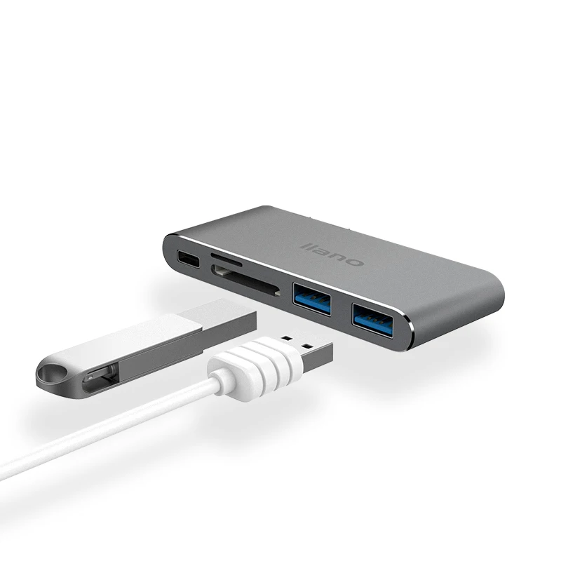 USB C концентратор двойной тип для Мульти 3 0 MacBook Pro адаптер Thunderbolt док-станция USB-C