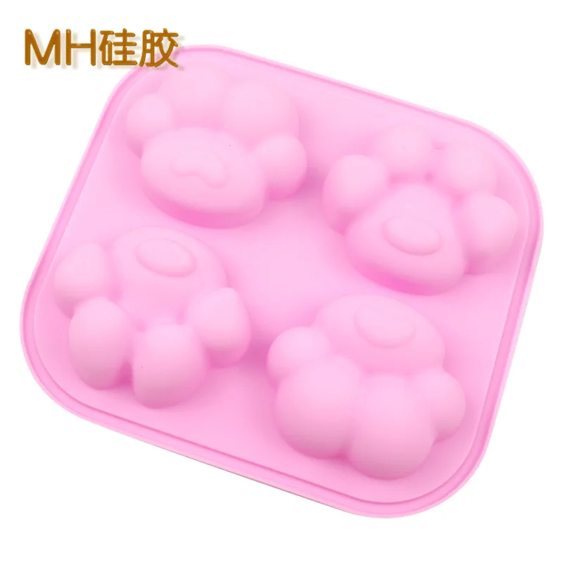Ming hao 4 Even CAT'S Paw силиконовая форма для торта ручной работы мыло инструмент