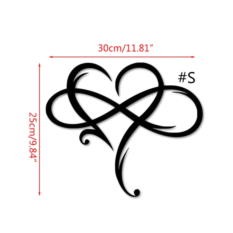 

T3EC Metal Infinity Heart Sign Wall Pendant Art Love Wall Sign Metal Wall Decor for Bedroom Living Room Home Door Household