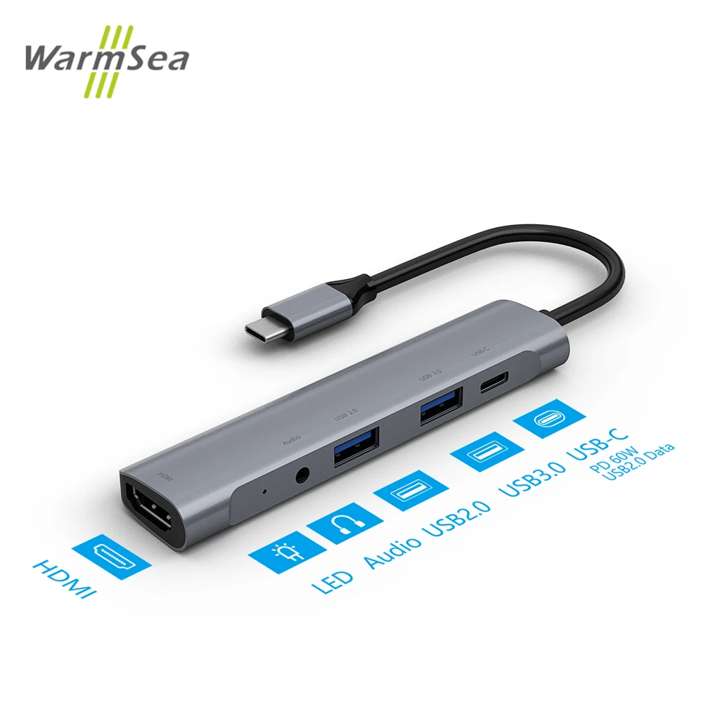 USB C концентратор к HDMI адаптер док станция для Samsung Galaxy Note10/9/S10/S9 Type с 4K 3 0 2 PD 5 мм Macbook