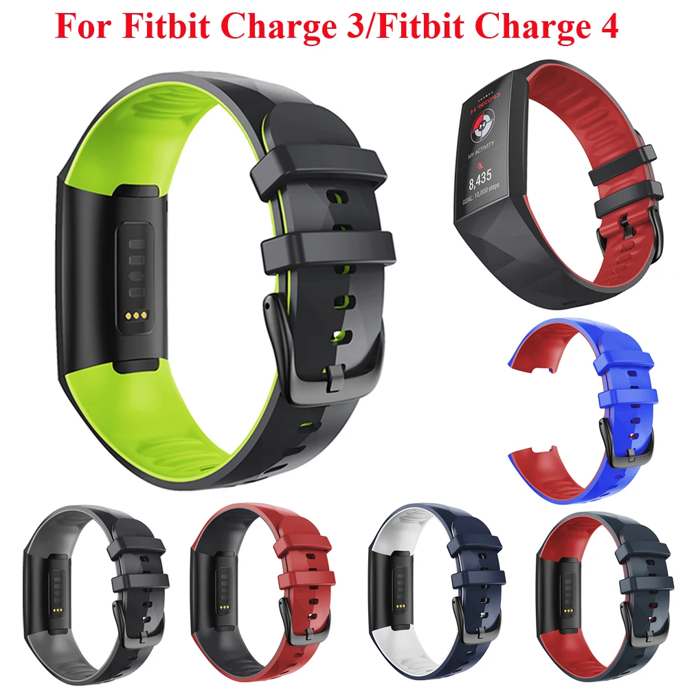 

JKER Fitbit charge 3 Band Colorful Silicone Strap For Fitbit Charge 4 Wirstband Smart Bracelet For Fitbit Wrist Accessories
