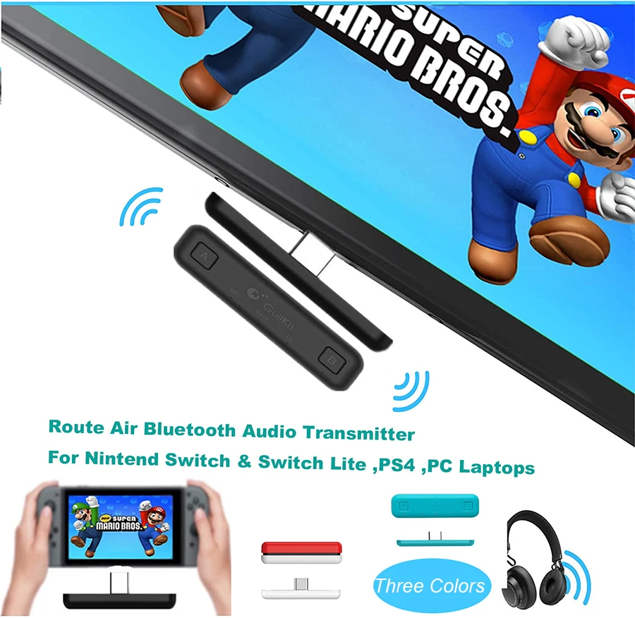 Беспроводной bluetooth адаптер аудио передатчик для Nintendo Switch и Lite PS4 ПК ноутбуков Airpods