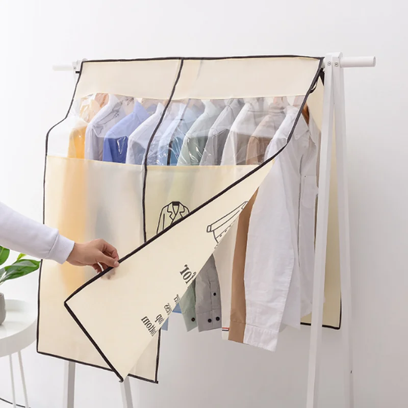 

Clothes Hanging Dust Cover Dress Suit Coat Storage Bag Case Organizer Wardrobe Dress Clothing Hanging Dust Cover