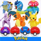 Экшн-фигурки Takara Tomy, Покемоны, Трансформеры, Пикачу; Чаризард, Сквиртл, куклы, детские подарки