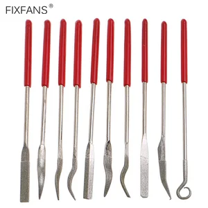 10 шт., изогнутые мини-напильники с алмазным покрытием