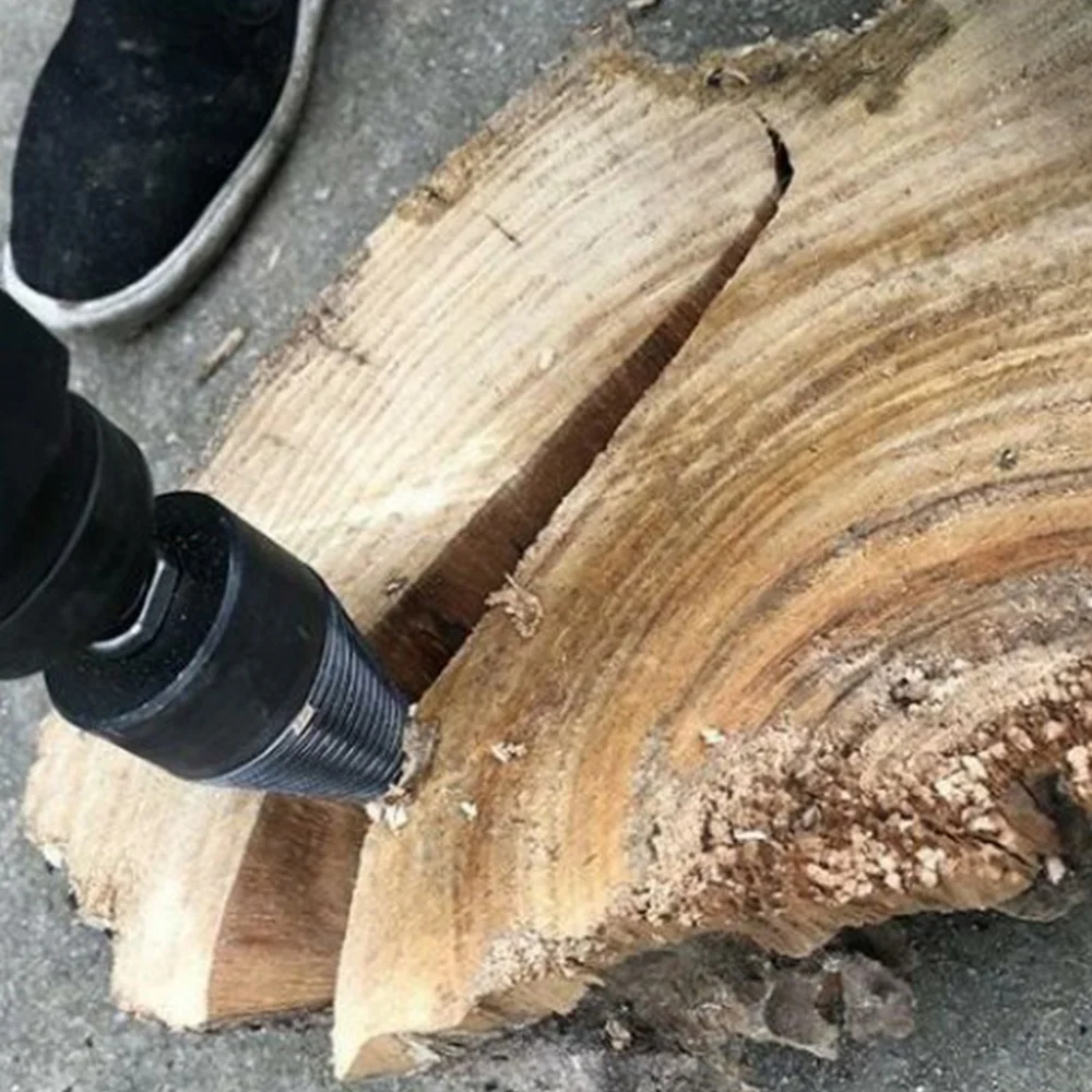 

42x163mm Firewood Drill Bit Wood Splitter Screw Splitting Cone Reamer Punch Driver Split Drilling Machine Woodworking Tools