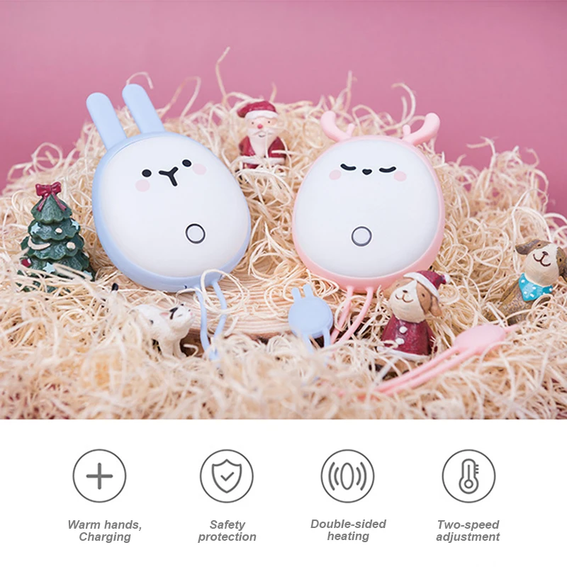 Kbxstart Mini Hand Warmer& Charging Treasure Dual-use Portable Mobile Power USB Charging Creative Explosion-proof Heater