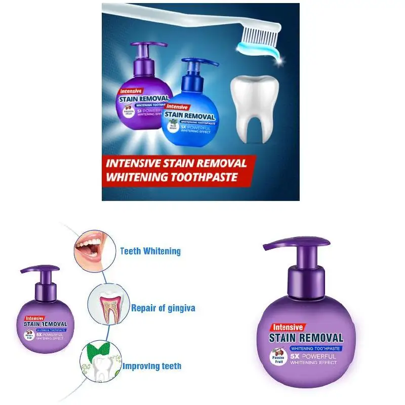 

Intensive Stain Remover Whitening Toothpaste Anti Bleeding Gums for Brushing Teeth SCVD889