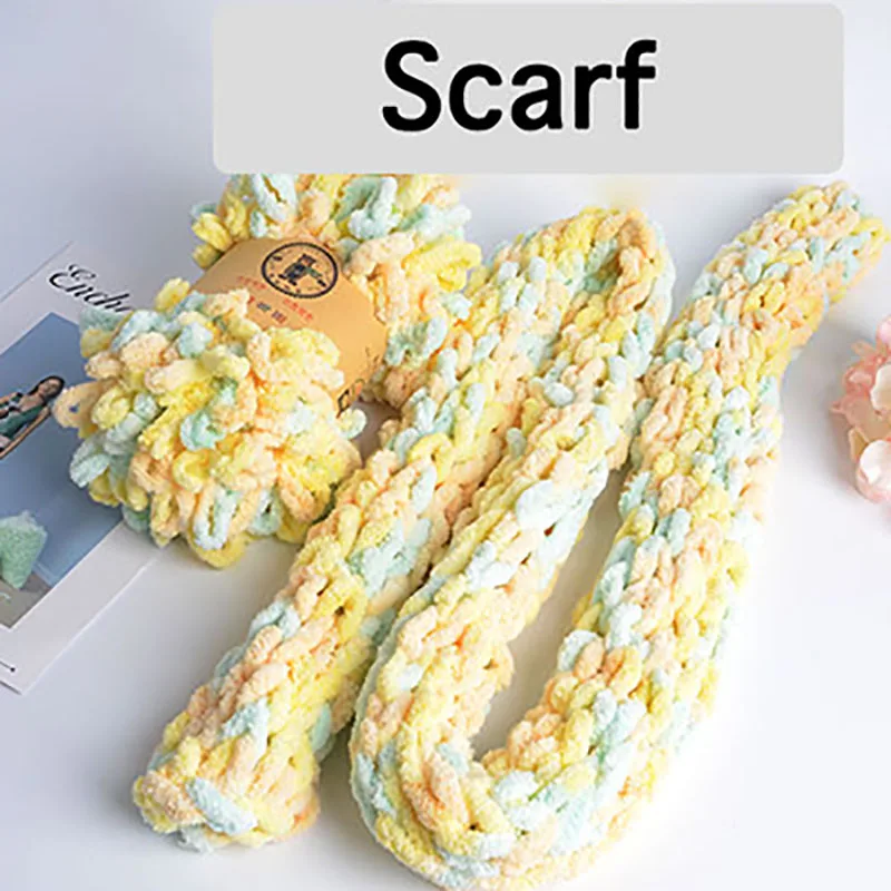 Толстая Тонкая Синель пряжа 5X100 г петля на палец вязаное крючком одеяло сумка