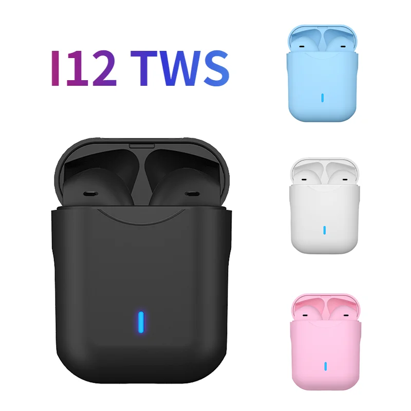 

TWS-стереонаушники I12 с поддержкой Bluetooth 5,0 и зарядным футляром