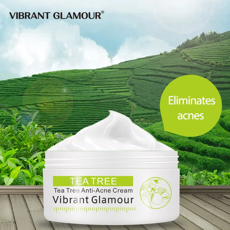 

VIBRANT GLAMOUR Tea Tree Shrink Pores Anti-Acne Face Cream Oil Control Acne Cream Nourish Whitening Acne Scar Remove Skin Care