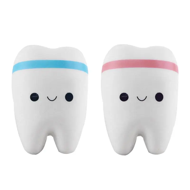 

Decompression Cute Simulation Tooth Squeeze Toy Slow Rising Stress Reliever Christmas New Year Gift Y4UD
