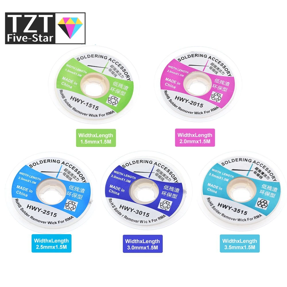 Оплетка для удаления припоя припой Φ провод 1 5 мм 2 3 м сварочный оловянный