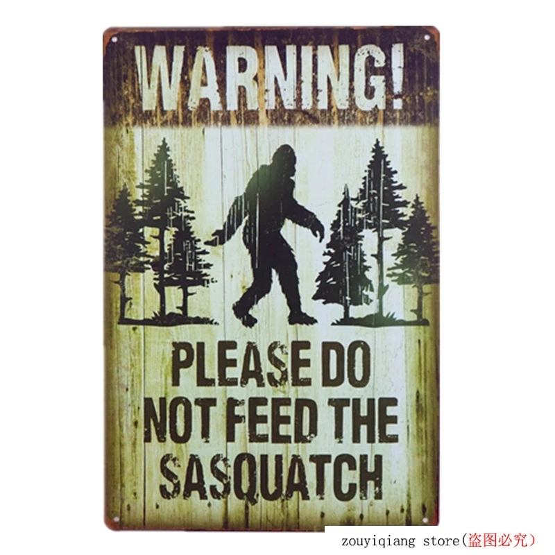 Смешной Настенный декор Don't Feed с надписью Sasquatch предупредительный плакат Humor