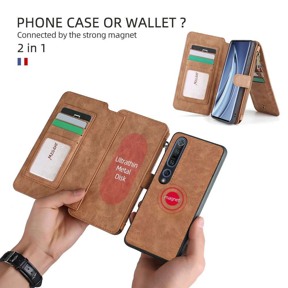 

Flip case Frosted Leather Cover For Oneplus 1+ 7 7T 8 9 Pro card Slots Zipper Wallet Coque On Onplus 8T Luxury Phone cas