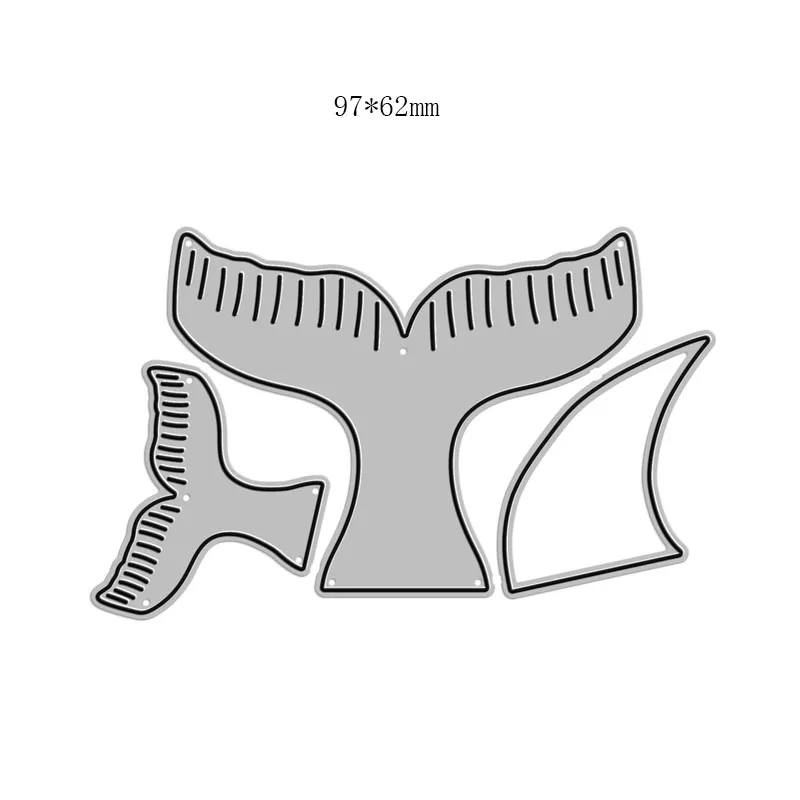 Новинка DIY рыбные хвосты и плавник 2021 без штампов тиснение ремесло металлические