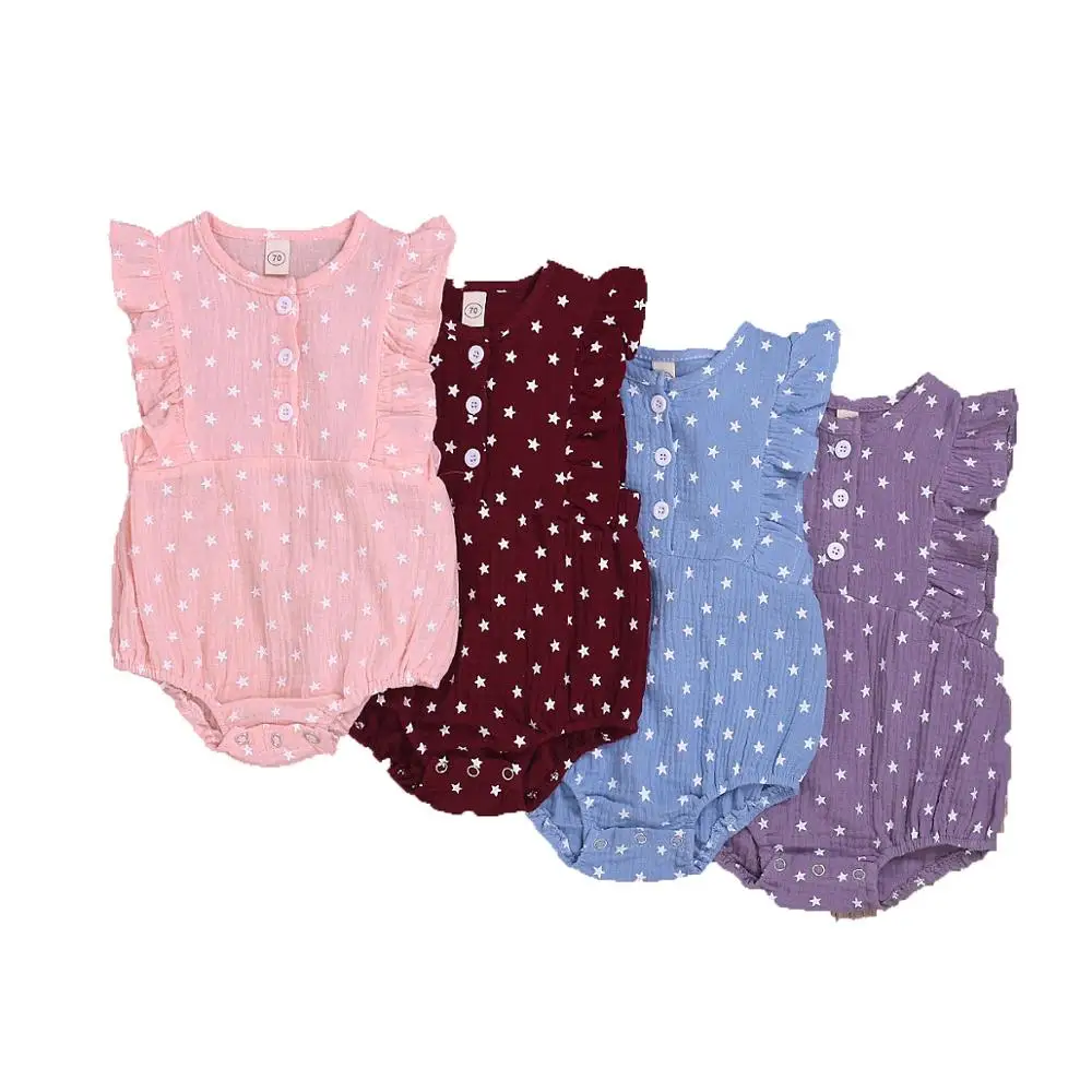 Shimmy Muslin/хлопковая одежда для маленьких девочек Новый летний детский комбинезон с