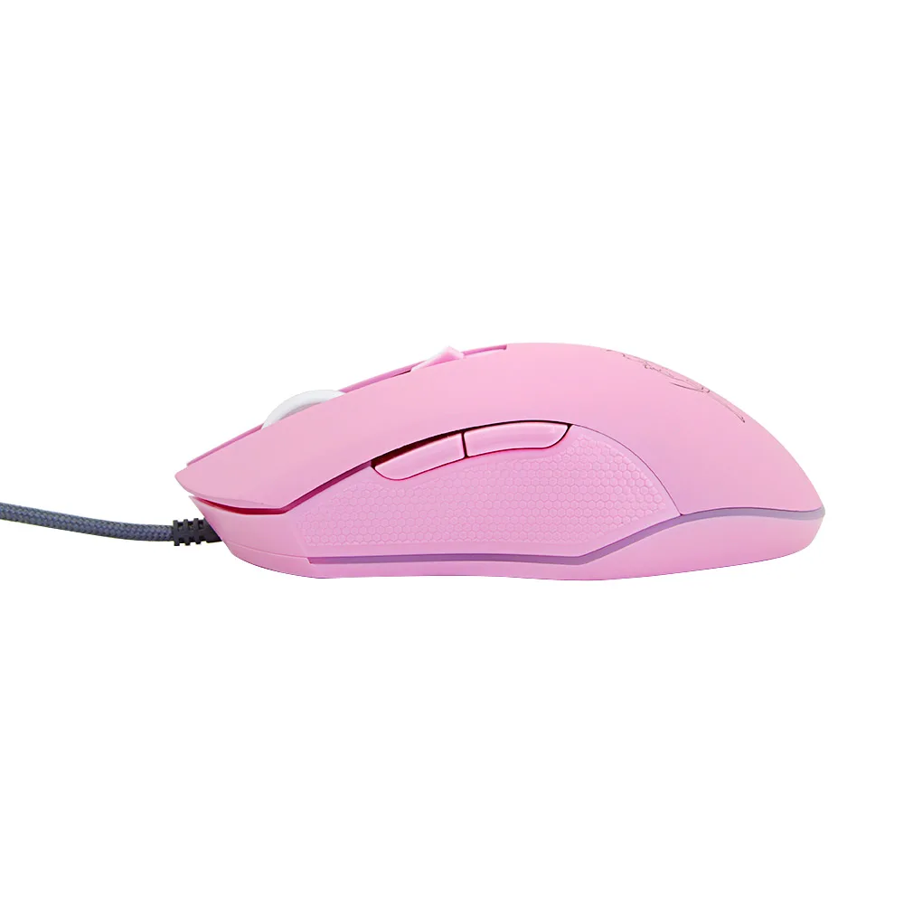 Pink Office Mouse USB Ergonomic Optical Mause 6 Button Wired Gaming Mice 3200DPI Computer Silent with LED Light For Laptop | Компьютеры и