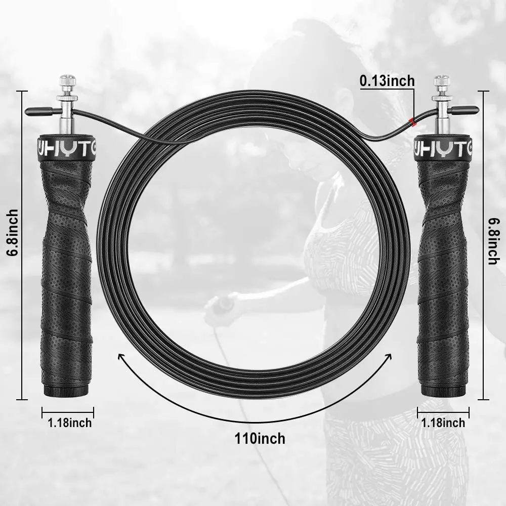 

2.5/3.4mm Fitness Speed Jump Rope Crossfit Skipping Ropes Weighted Jumping Excise Workout with Ball Bearings Anti-Slip Handles