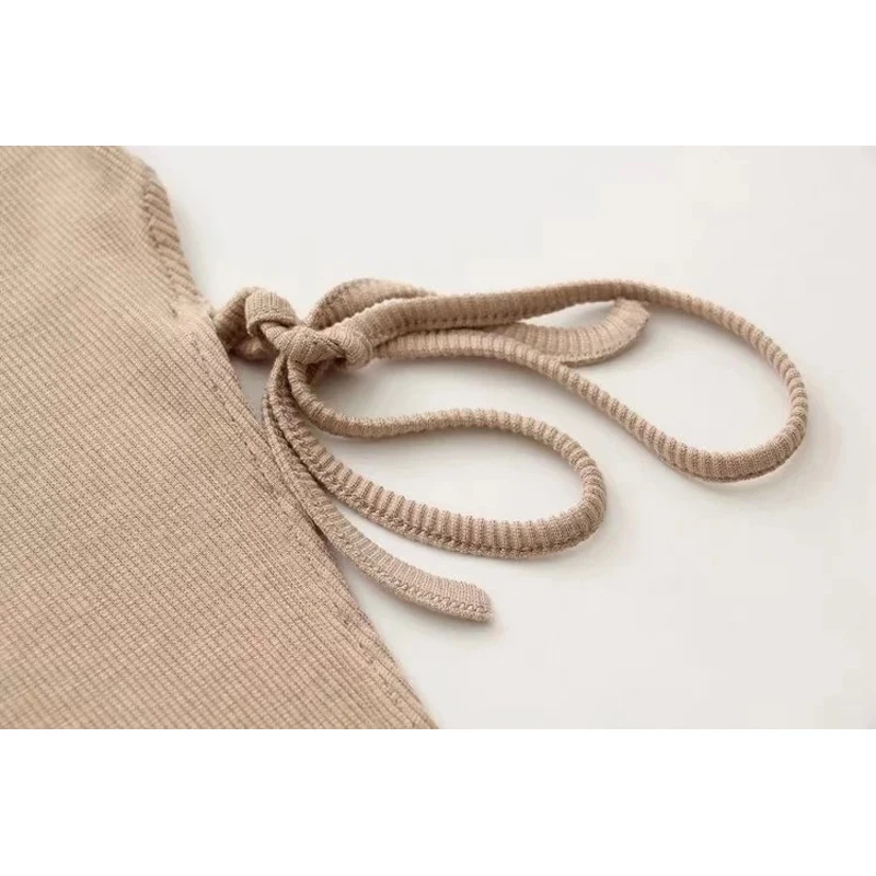 

Sexy Bodysuit Women 2021 Summer Ribbed Short Sleeve Body Outfits Cut Out White Solid Streetwear Romper Drawstring Outwear G2845