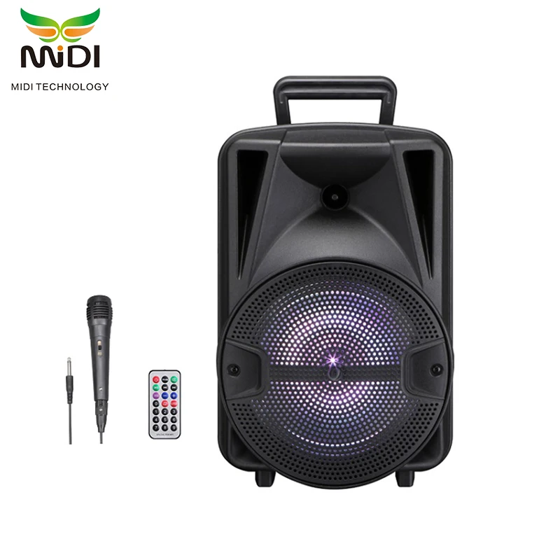 8-дюймовый беспроводной портативный динамик на колесиках с Bluetooth высокомощный