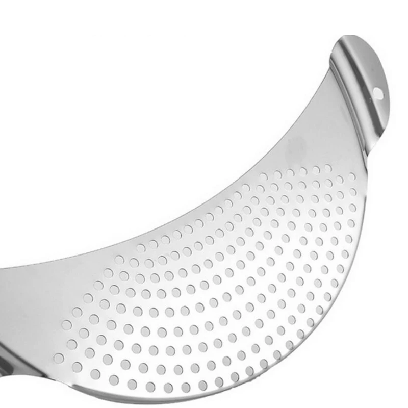 

Stainless Steel Pan Pot Strainer Pasta Spaghetti Practical Draining Tool Pot Strainer Pan Drainer For Home Kitchen Easy Draining