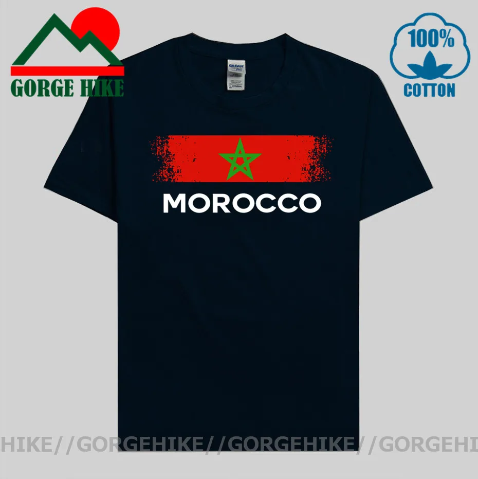 Великолепная Ретро Винтажная футболка с флагом Марокко марокканские флаги
