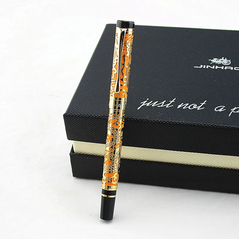 Jinhao 5000 Роскошная металлическая перьевая ручка красивая текстура дракона резьба
