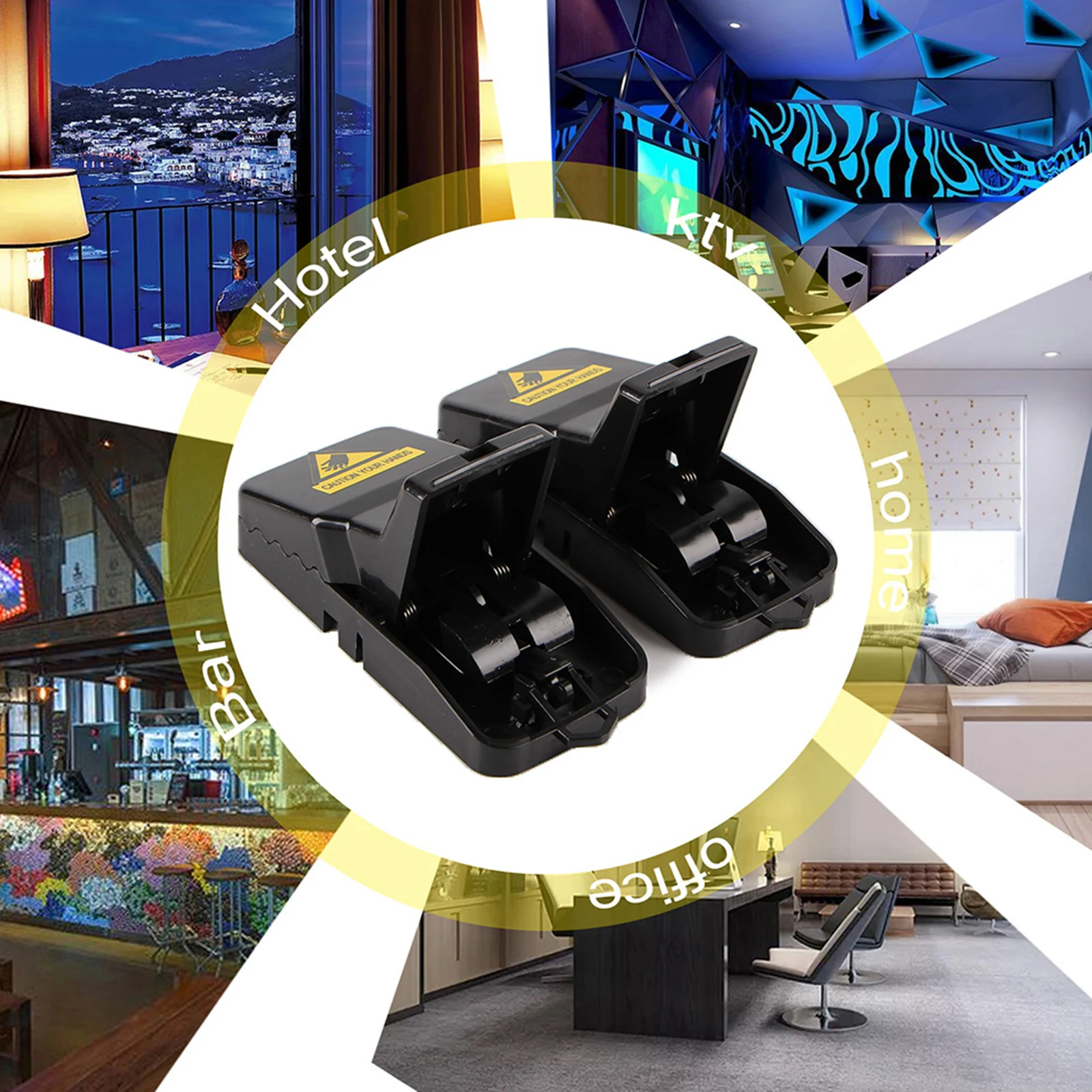 

Mouse Traps for House - 6 Pack, Quick Effective, Small Mice Snap Catcher